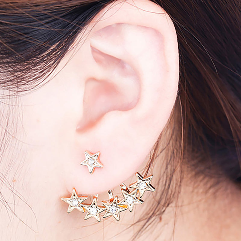 Flower Back Ear Jacket Earrings – The Songbird Collection