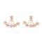Golden Stars Delight Ear Jacket Style Stud Earrings - [neshe.in]
