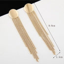 Long Tassel Drop Dangle Metal Earrings - 2 Colors - [neshe.in]