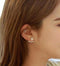 Crystal Flower Stud Ear Jacket Earrings - 2 Colors - [neshe.in]