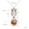 Vintage Ethnic Rhinestone Natural Feather Owl Long Necklace - NN - [neshe.in]
