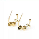 Round with charm Hoop earring  with 16 k Gold Plated Earrings