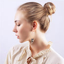 International Irregular Geometric Natural Hoop Style Earrings - 2 Colors