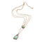 Exquisite Shiny Gradient Color Triangle Double Link Chain Pendant Necklace - [neshe.in]