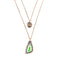 Exquisite Shiny Gradient Color Triangle Double Link Chain Pendant Necklace - [neshe.in]