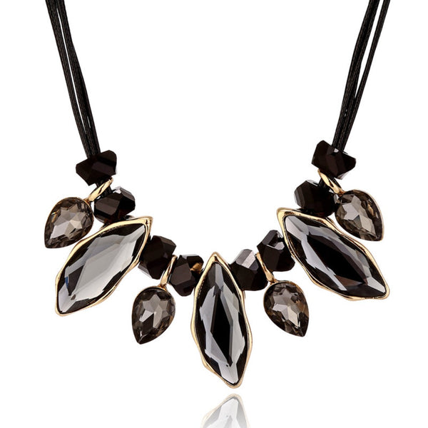 Crystal Necklace Jewelry Statement Necklaces Choker Style - [neshe.in]