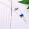 Layered Chain Purple and Blue Natural Stone Necklace - [neshe.in]