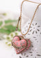 Heart Shaped Pink Box Charm Necklace - [neshe.in]