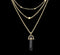 Vintage Gold Color Multi Layers Chain Stone Charm Necklace -  4 Colors - [neshe.in]
