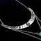Multilayer Chain Boho Vintage Silver Statement Necklace - [neshe.in]