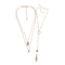 Multi Layer Gold Chain Geometric Pendant Long Necklace - [neshe.in]