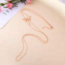Rose Gold Color Dragonfly Long Pendant Necklace - [neshe.in]