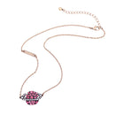 Cute Red Crystal Love Celestial Planet Chain Necklace - [neshe.in]