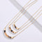 Three layered leopard Print Acrylic Multilayer Necklace - [neshe.in]