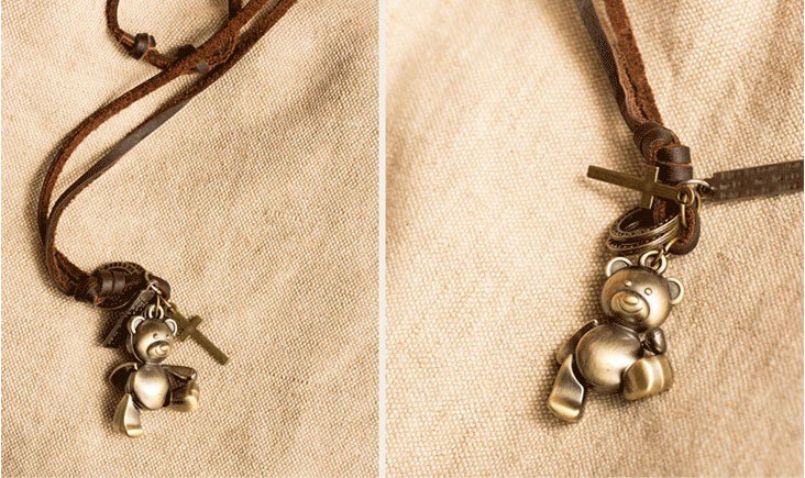 Bear Pendant chokers necklace for Valentine Day - [neshe.in]