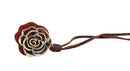 Long Leather Rose Pendant for Valentine Day - 2 Colors - [neshe.in]