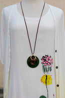 Long Leather Beaded Necklace For Valentine Day -2 Colors - [neshe.in]