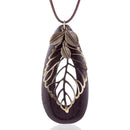 Vintage leaf woman statement necklaces & pendants - [neshe.in]