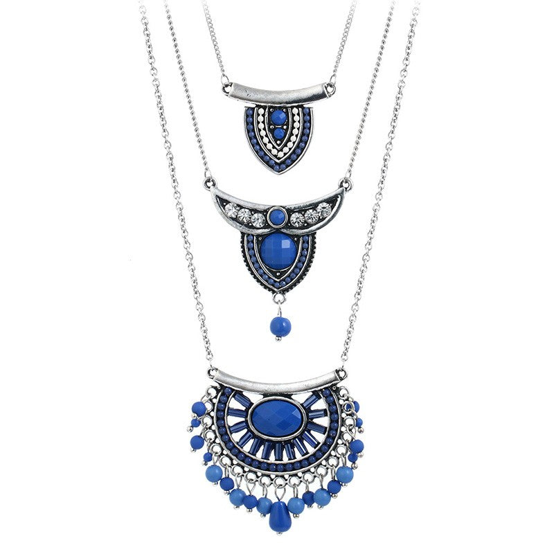 Bohemian Beads Multilayer Pendant Necklace - 3 Colors - [neshe.in]