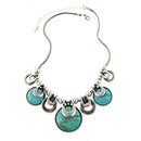 Vintage Chunky  Choker Ethnic Natural Stones  Statement Necklace- 2 colors - [neshe.in]