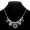 Ethnic Vintage Silver Colorful Bead Pendant Statement Necklace - [neshe.in]