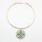 Natural Stone Bohemian Flower Pendant Statement Necklace - 3 Colors - [neshe.in]