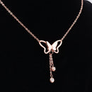 Butterfly Pendant Delicate Chain Necklace - 2 Colors - [neshe.in]