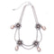 Crystal Flowers Choker Layered  Simulated Pearls Necklace - [neshe.in]