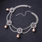 Crystal Flowers Choker Layered  Simulated Pearls Necklace - [neshe.in]