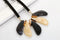 Geometric Acrylic Black and Beige Party wear Necklace - [neshe.in]