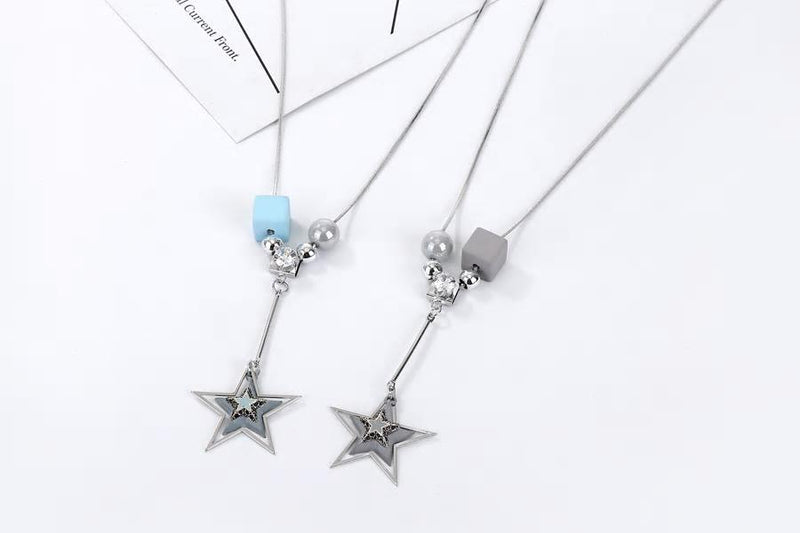 Geometric Star Wooden Long Chain Necklace – Neshe Fashion Jewelry