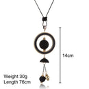 Wood Beads Tassel Pendant  Statement Necklace - 2 colors - [neshe.in]