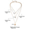 Bohemian Long Chain Coin Crystal V Pendant Golden Necklace - [neshe.in]
