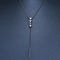 CZ Crystal Long Chain Necklace - 2 Colors - [neshe.in]