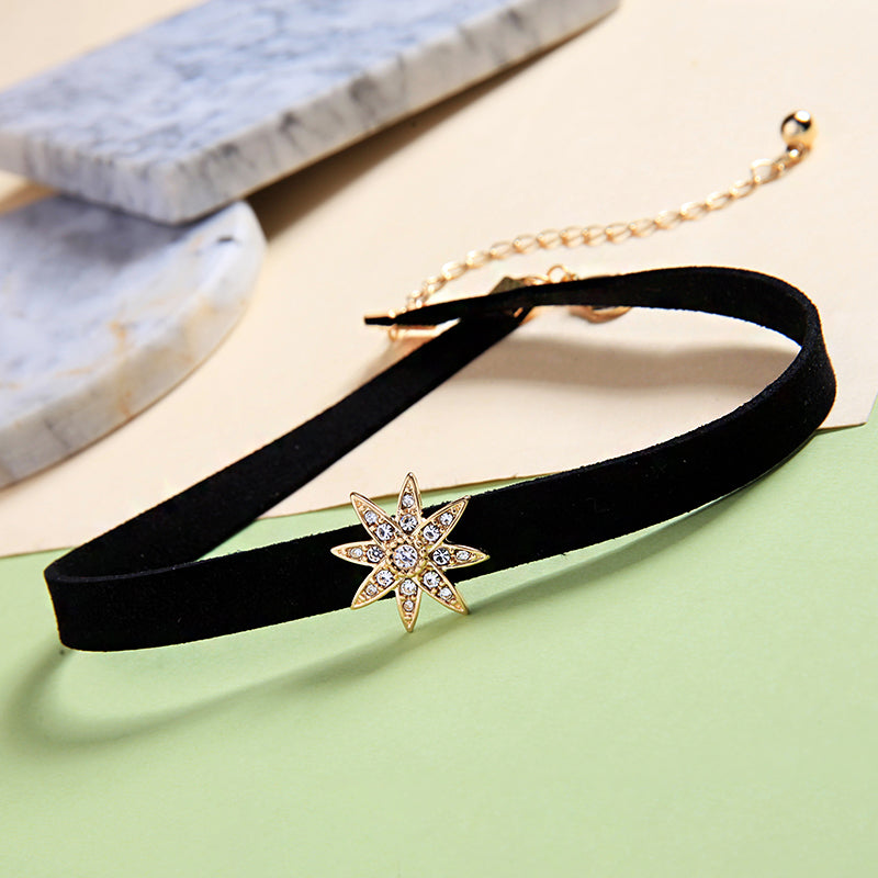 Leather Necklace with star - [neshe.in]