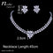 CZ Crystal Silver Necklace Stud Wedding Jewelry Set