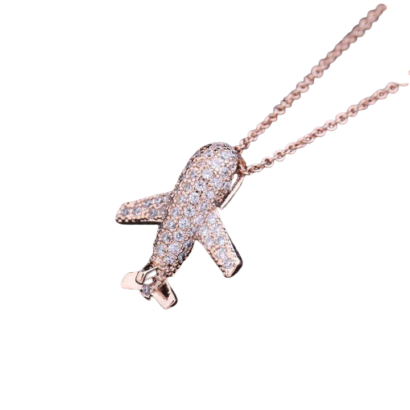 Vintage Airplane Pendant Necklace - Simple Pilot & World Traveler Jewelry | Dainty Everyday Chain