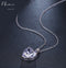 Elegant AAA CZ Clear Crystal Heart Pendant Chain Necklace