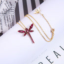 Cute Crystal Dragon Fly Insect Chain