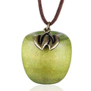 Stylish Wooden Apple Pendant Fashion Vintage Long Rope Necklace - 4 Colors - [neshe.in]