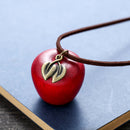Stylish Wooden Apple Pendant Fashion Vintage Long Rope Necklace - 4 Colors - [neshe.in]