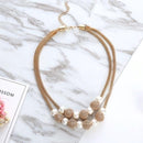 Golden Chain European Style Pearls Choker Necklace - [neshe.in]