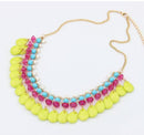 Bohemian Water Droplets Fluorescent Statement Necklace in 6 Colors - [neshe.in]