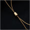 Metal Chain Collier Long Strip Pendant Necklace in Gold and Silver - [neshe.in]
