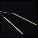 Metal Chain Collier Long Strip Pendant Necklace in Gold and Silver - [neshe.in]