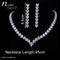 Stylish CZ Crystal Party Wedding Necklace Earrings Set - [neshe.in]