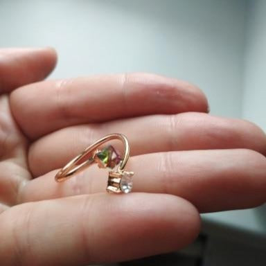 Elegant Charm Austrian Crystal Infinite Open Ring - [neshe.in]