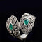 Vintage Retro Antique Silver Peacock Feather Ring - [neshe.in]