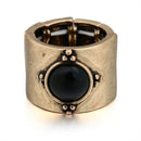 Antique Gold Adjustable Statement Party Ring - [neshe.in]