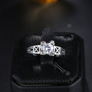 Classic Eiffel Tower Style CZ Zircon Ring - [neshe.in]